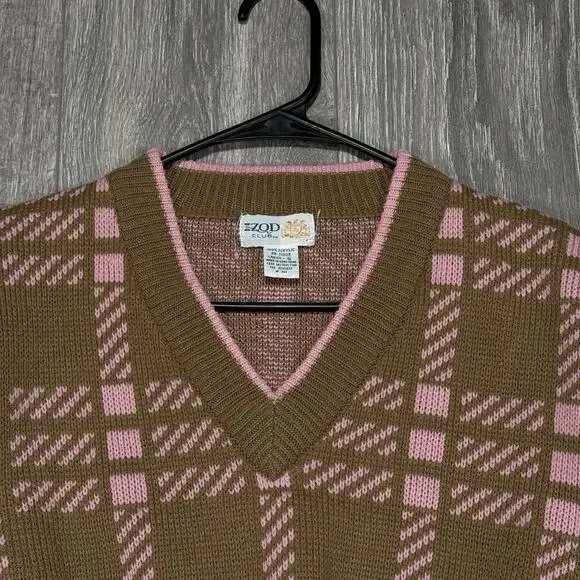 Vintage 80s IZOD Club Golf Sweater Womens S Cotton Preppy Graphic Knit Grandma - Picture 4 of 9